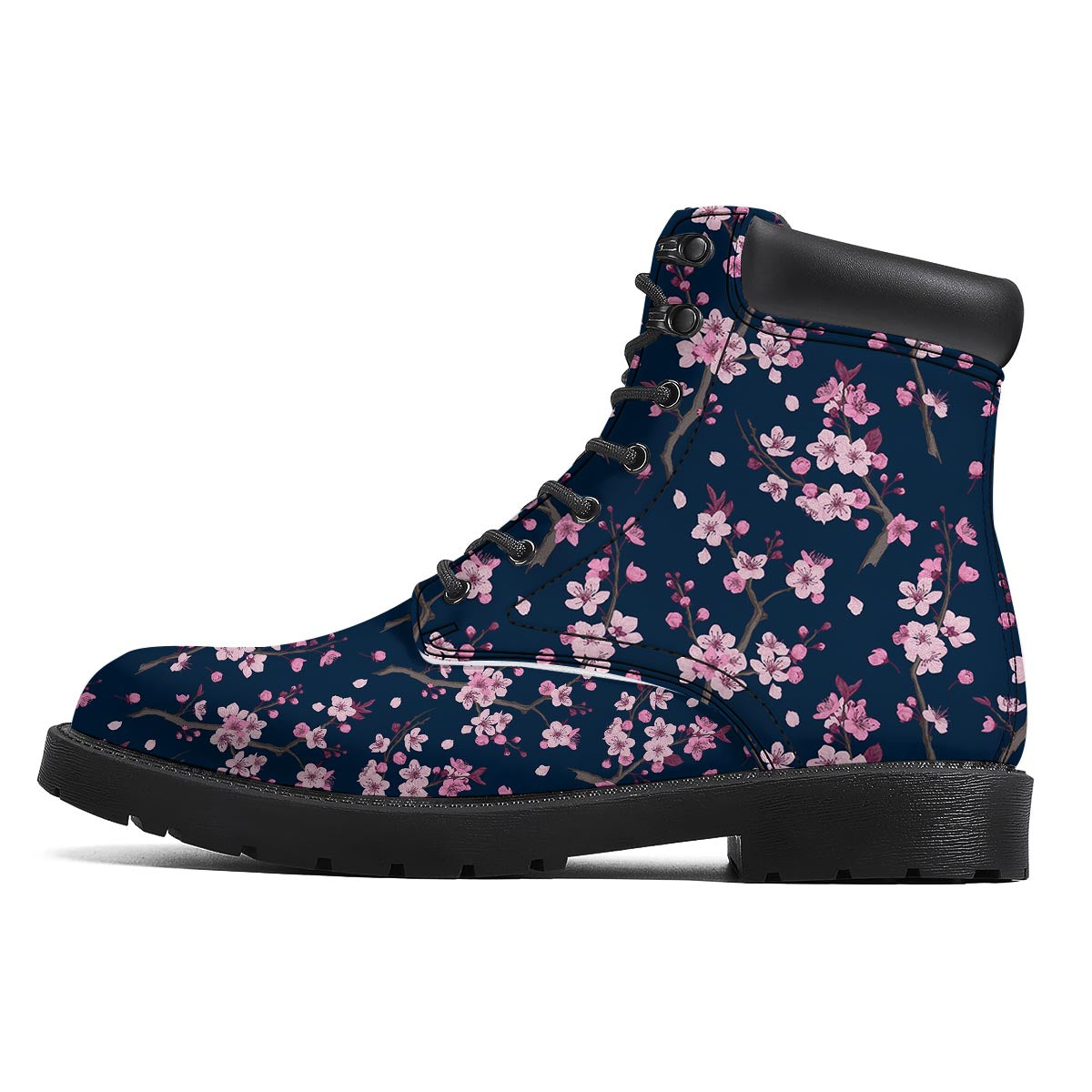 Cherry Blossom Sakura Print Pattern Boots-grizzshop