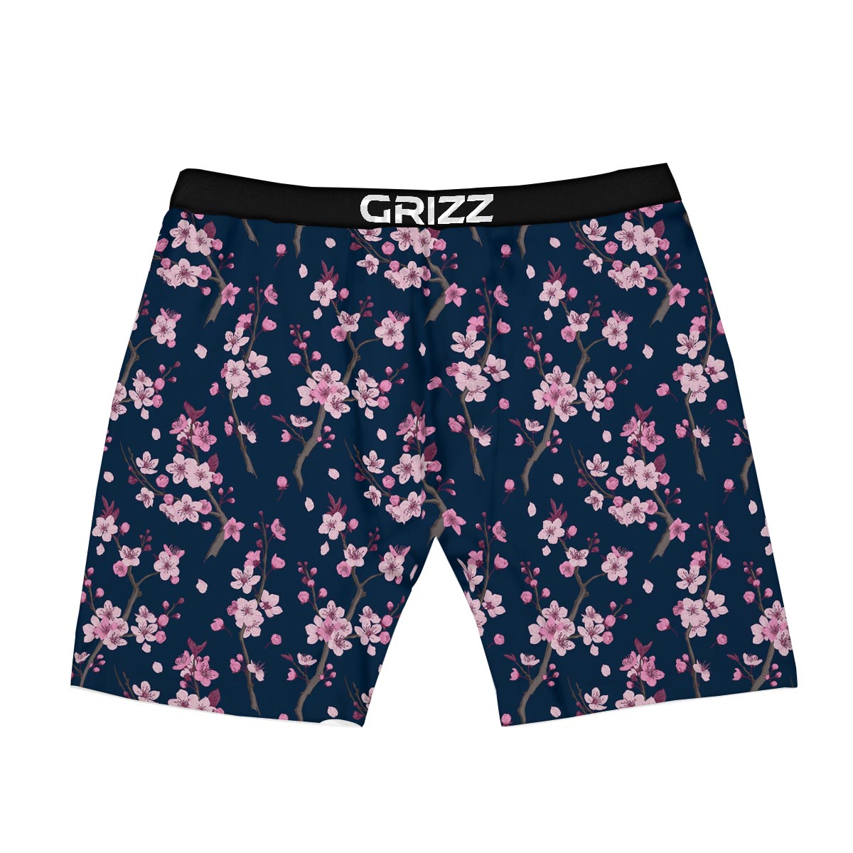 Cherry Blossom Sakura Print Pattern Boxer Briefs-grizzshop