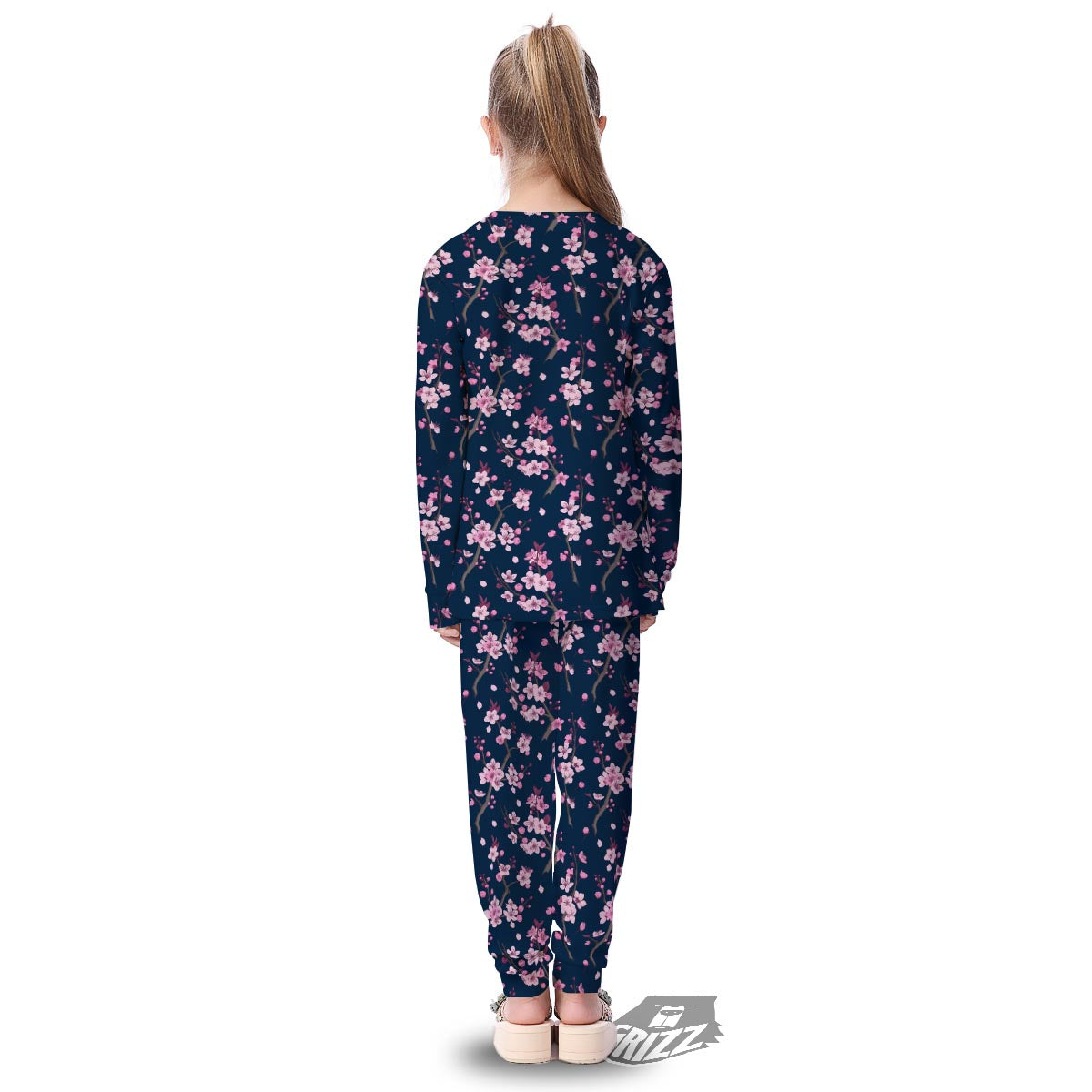 Cherry Blossom Sakura Print Pattern Kid's Pajamas-grizzshop