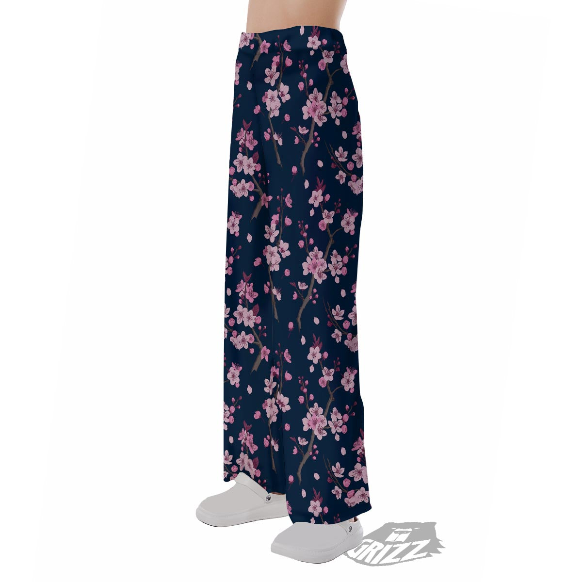 Cherry Blossom Sakura Print Pattern Pajama Pants-grizzshop