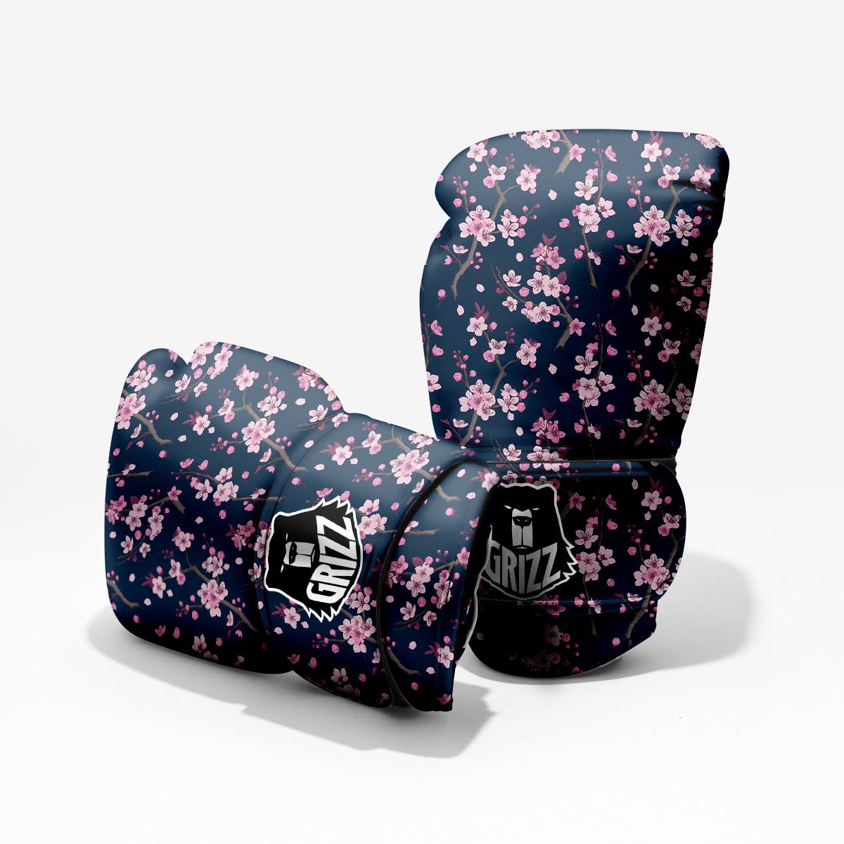 Cherry Blossom Sakura Print Pattern Pro Boxing Glove