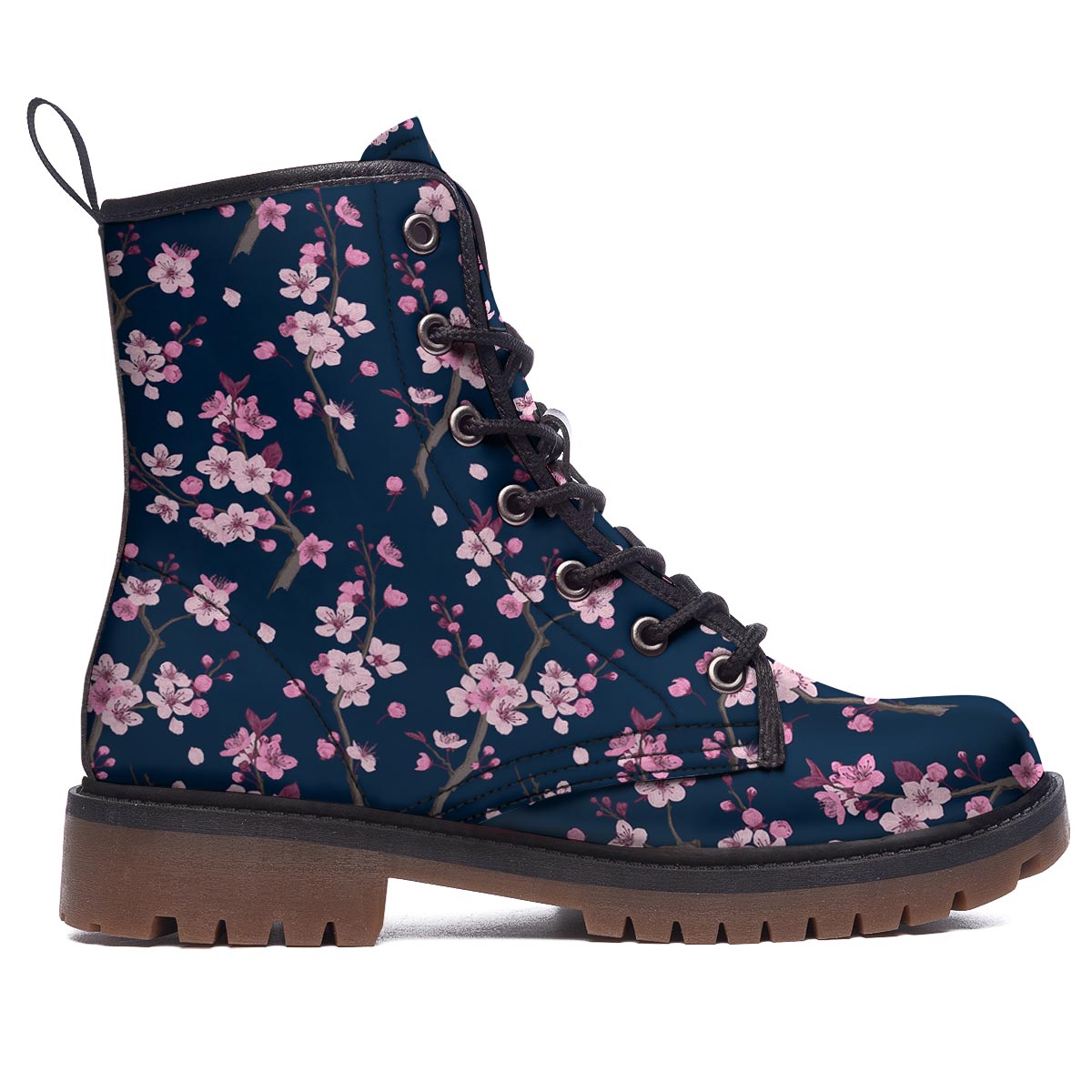 Cherry Blossom Sakura Print Pattern Work Boots-grizzshop