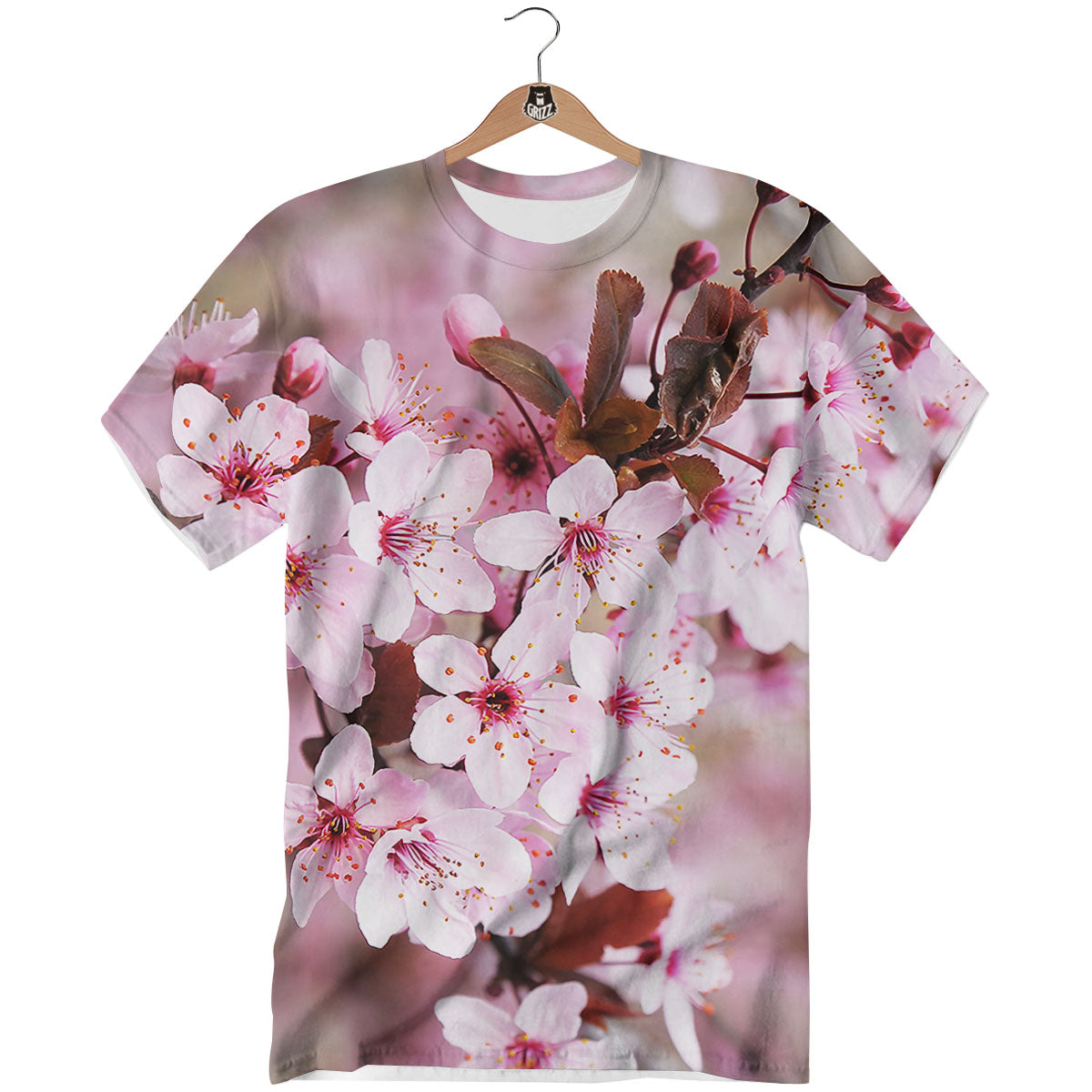 Cherry Blossom Sakura Print T-Shirt-grizzshop
