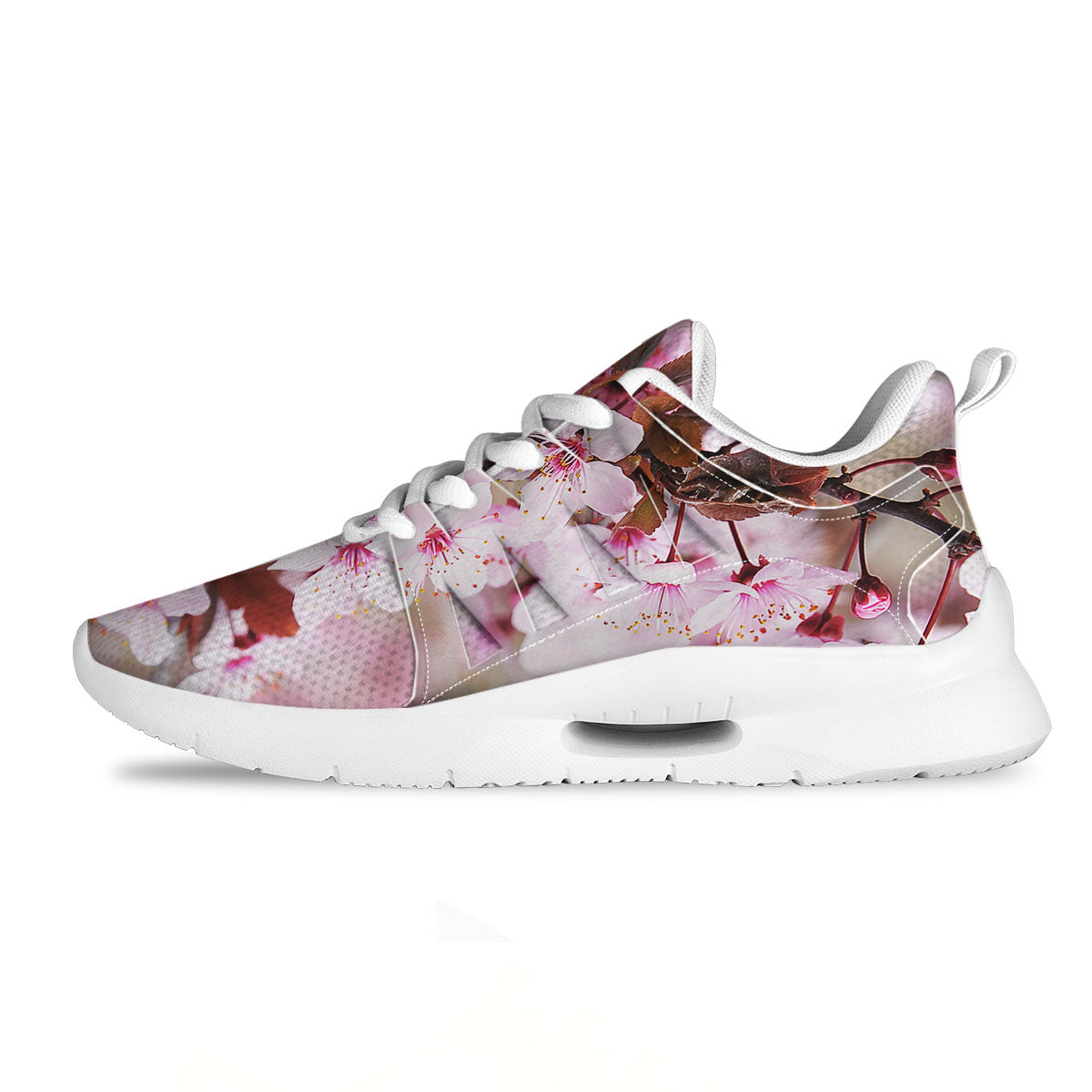 Cherry Blossom Sakura Print Tennis Shoes-grizzshop