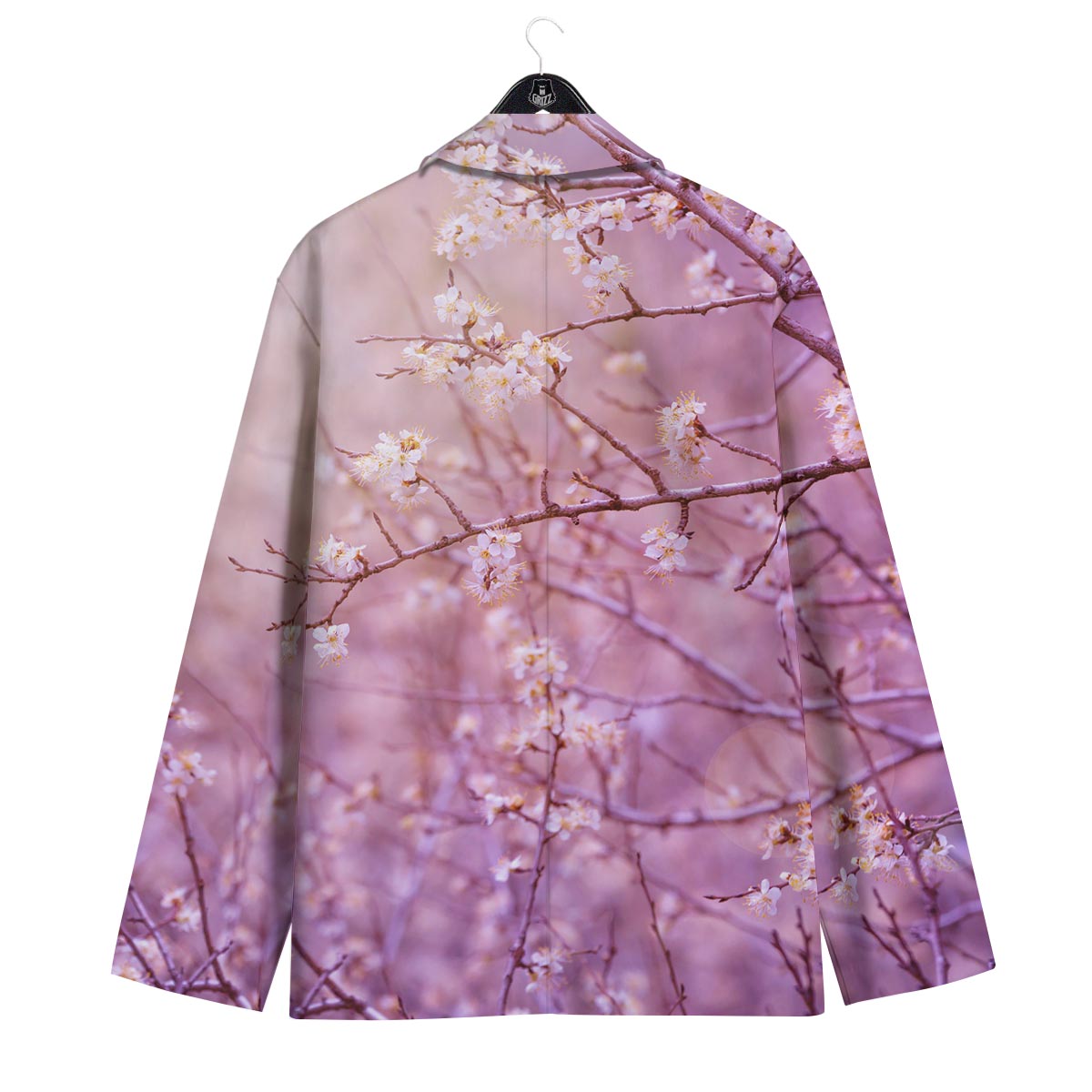 Cherry Blossom Sunrise Japanese Print Men's Sport Coat-grizzshop