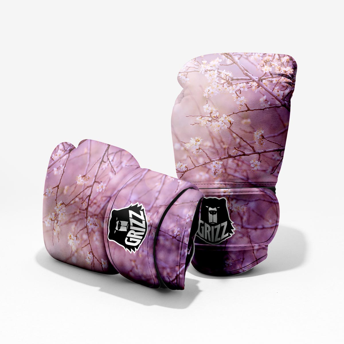 Cherry Blossom Sunrise Japanese Print Pro Boxing Glove