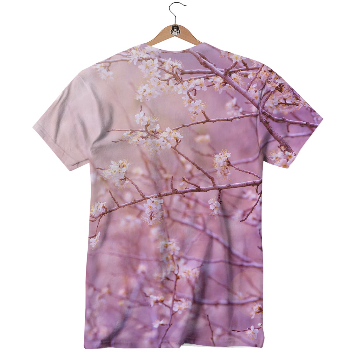 Cherry Blossom Sunrise Japanese Print T-Shirt-grizzshop