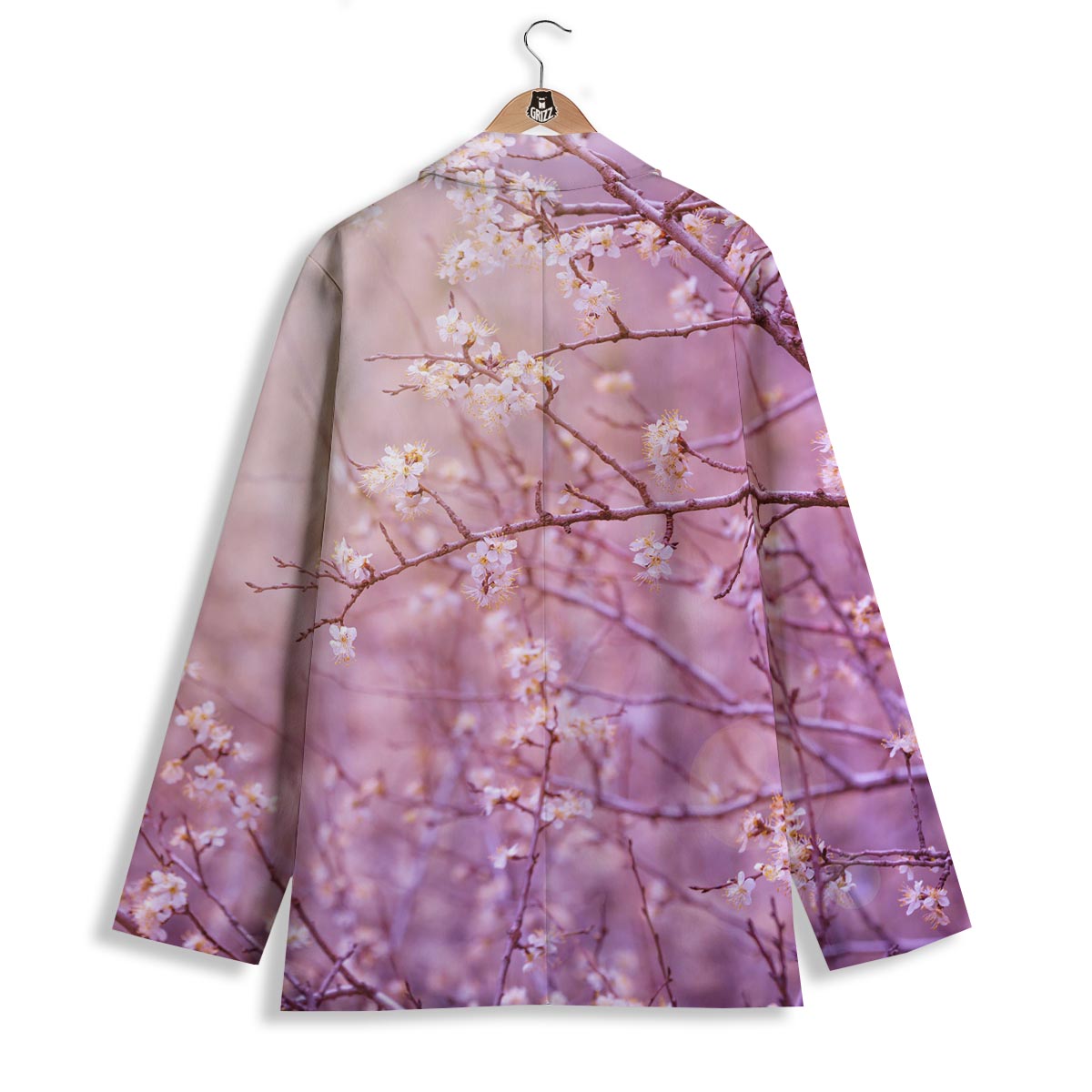 Cherry Blossom Sunrise Japanese Print Women's Blazer-grizzshop