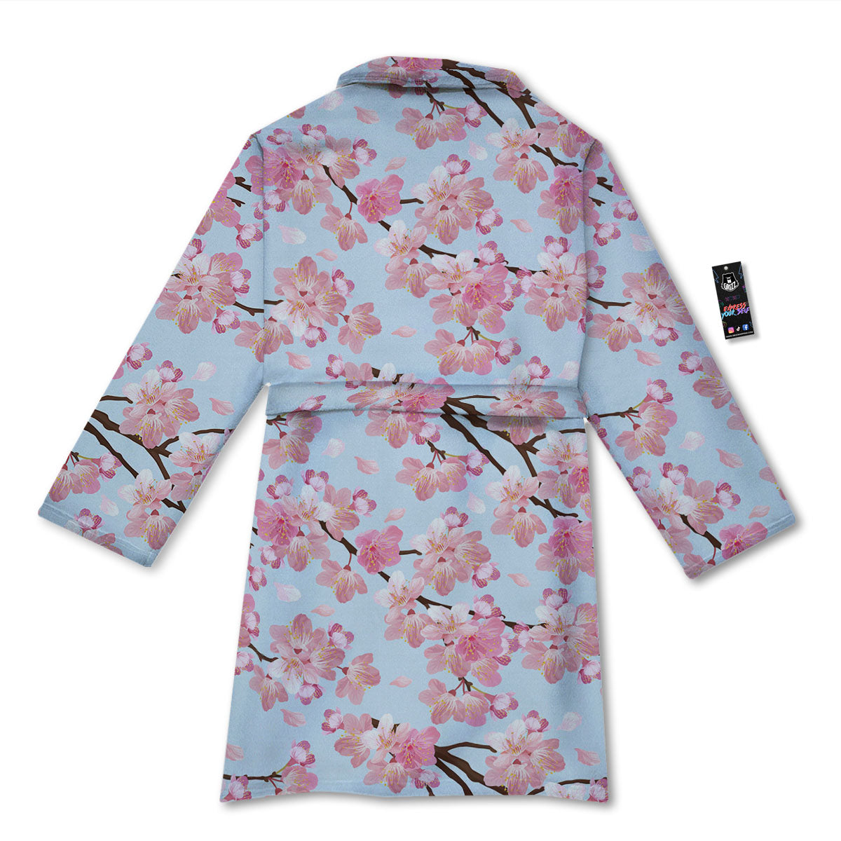 Cherry Blossom Tree Japanese Print Pattern Bathrobe-grizzshop
