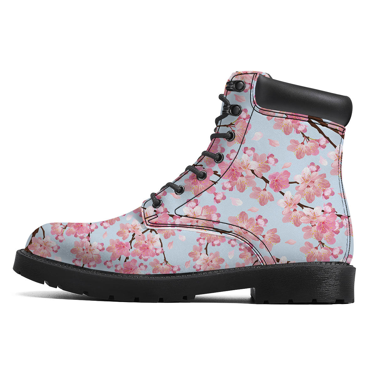 Cherry Blossom Tree Japanese Print Pattern Boots-grizzshop