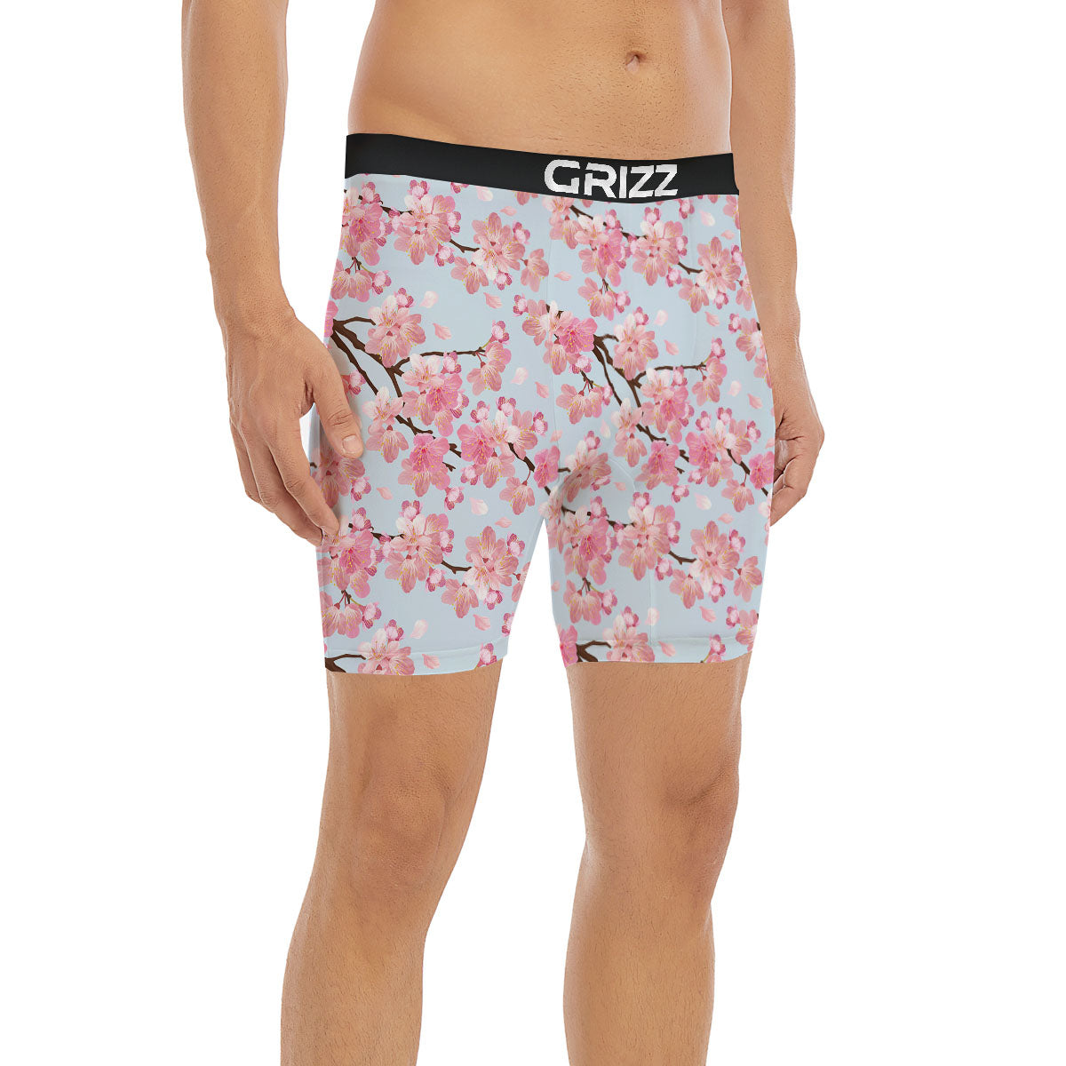 Cherry Blossom Tree Japanese Print Pattern Boxer Briefs-grizzshop