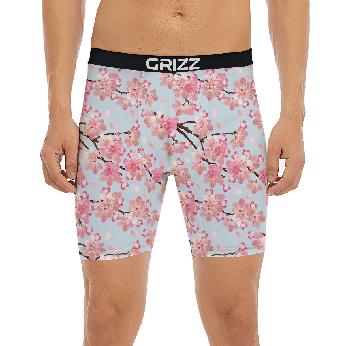 Cherry Blossom Tree Japanese Print Pattern Boxer Briefs-grizzshop