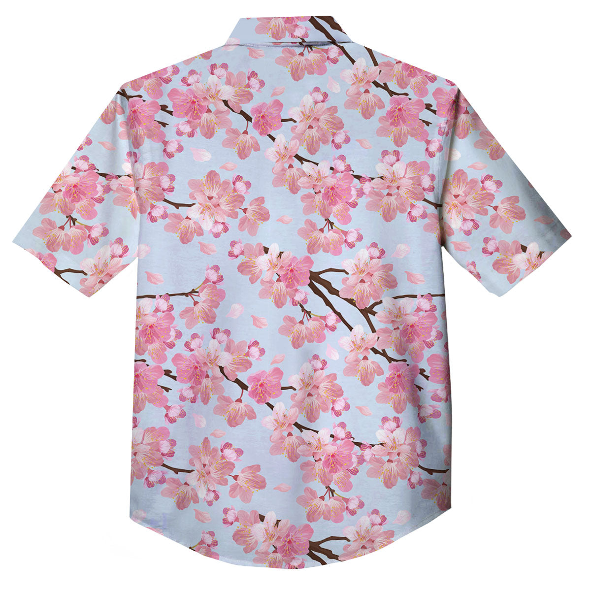 Cherry Blossom Tree Japanese Print Pattern Button Up Shirt-grizzshop