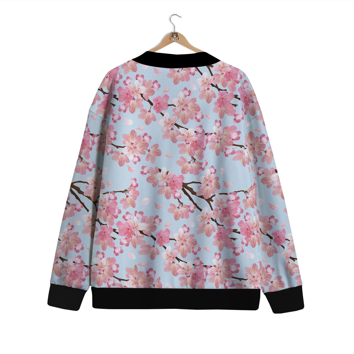Cherry Blossom Tree Japanese Print Pattern Cardigan-grizzshop