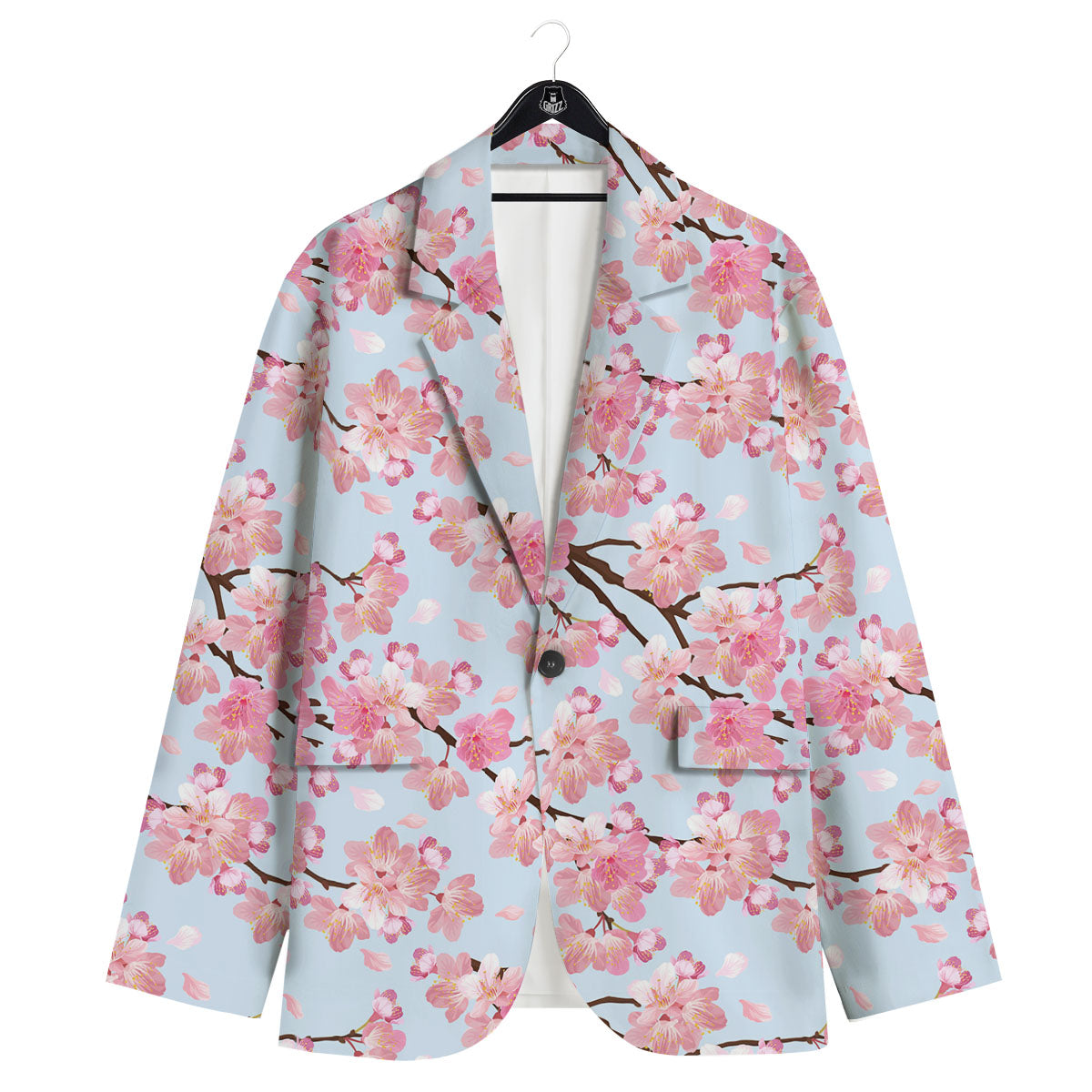 Cherry Blossom Tree Japanese Print Pattern Men's Sport Coat-grizzshop