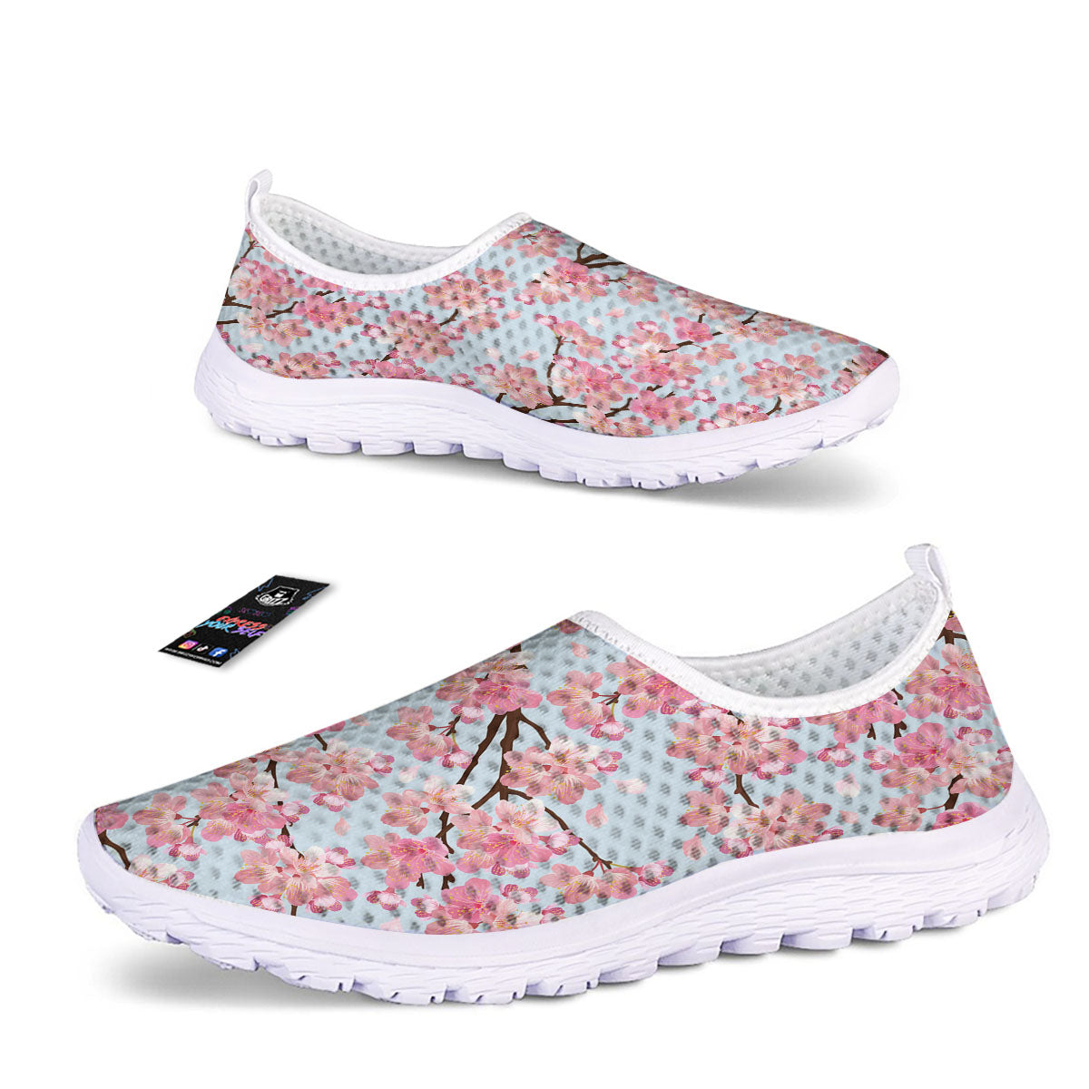 Cherry Blossom Tree Japanese Print Pattern Nurse Shoes-grizzshop