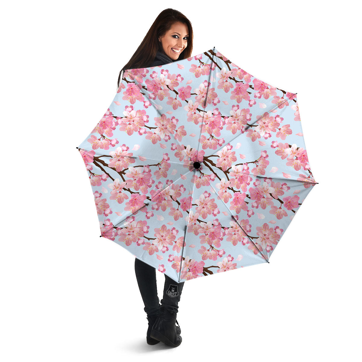 Cherry Blossom Tree Japanese Print Pattern Umbrella-grizzshop