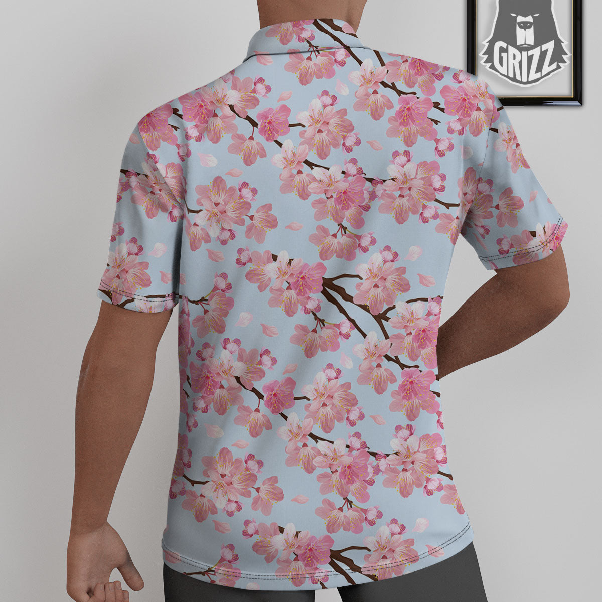 Cherry Blossom Tree Japanese Print Pattern Untucked Shirts-grizzshop