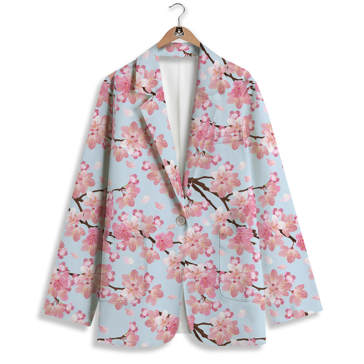 Cherry Blossom Tree Japanese Print Pattern Women's Blazer-grizzshop