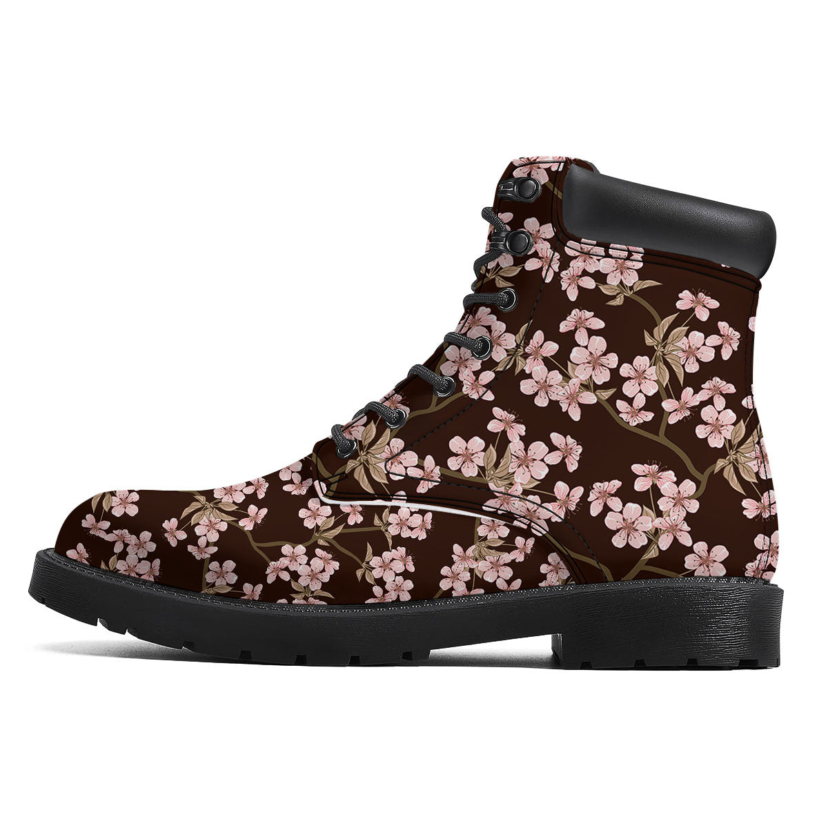 Cherry Blossom Vintage Print Pattern Boots-grizzshop