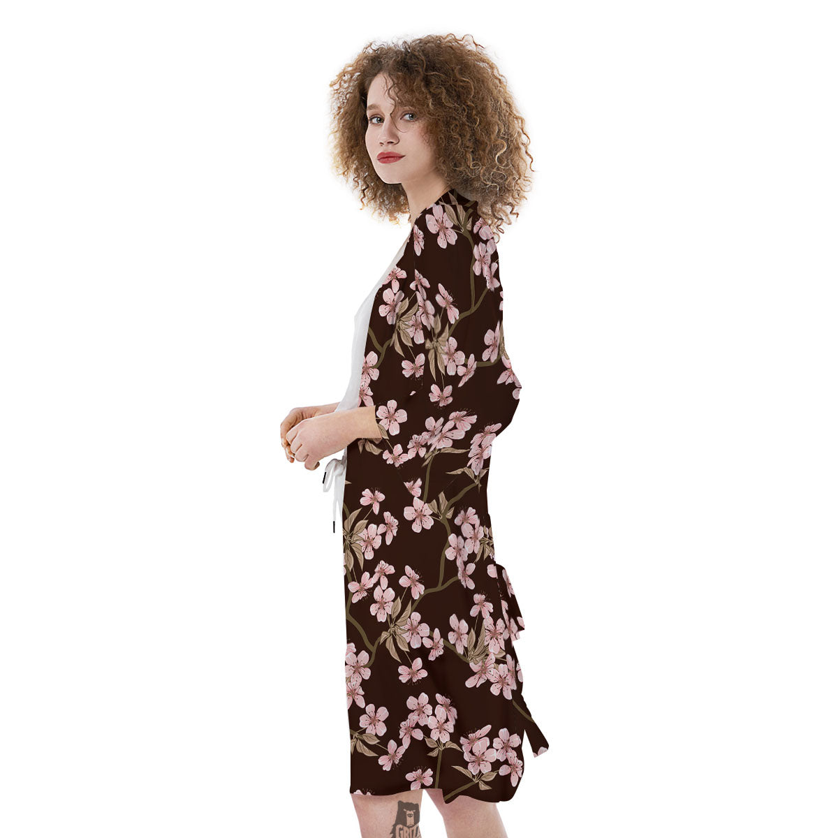 Cherry Blossom Vintage Print Pattern Kimono-grizzshop
