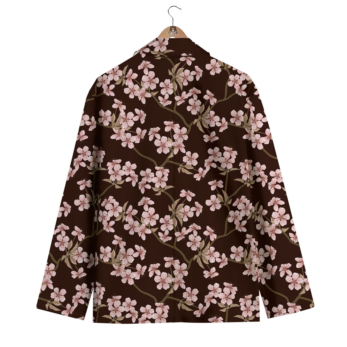Cherry Blossom Vintage Print Pattern Men's Blazer-grizzshop