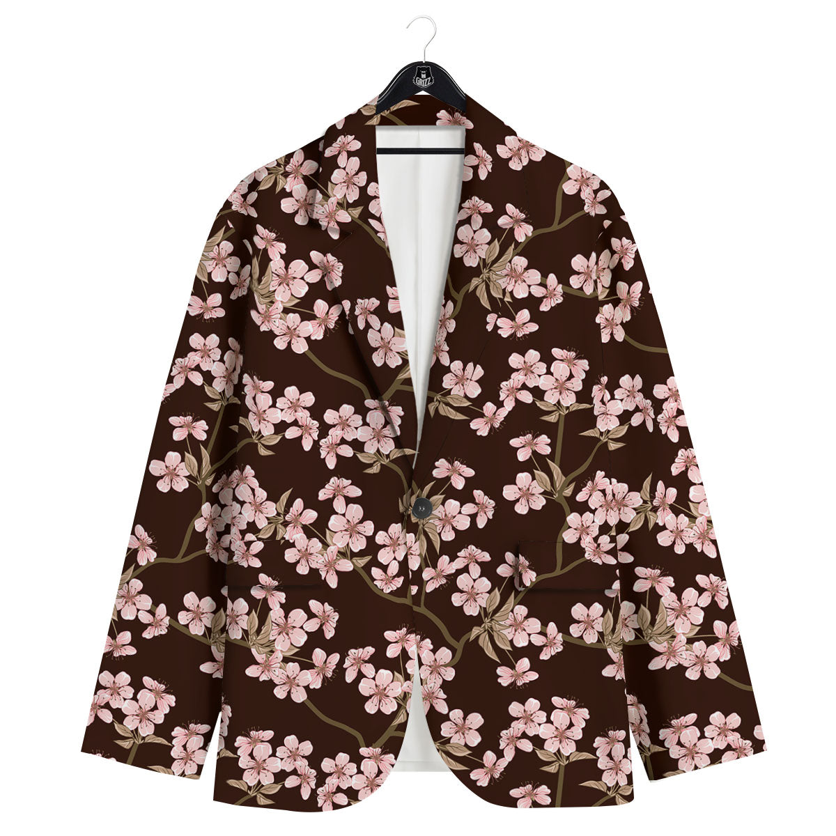 Cherry Blossom Vintage Print Pattern Men's Sport Coat-grizzshop