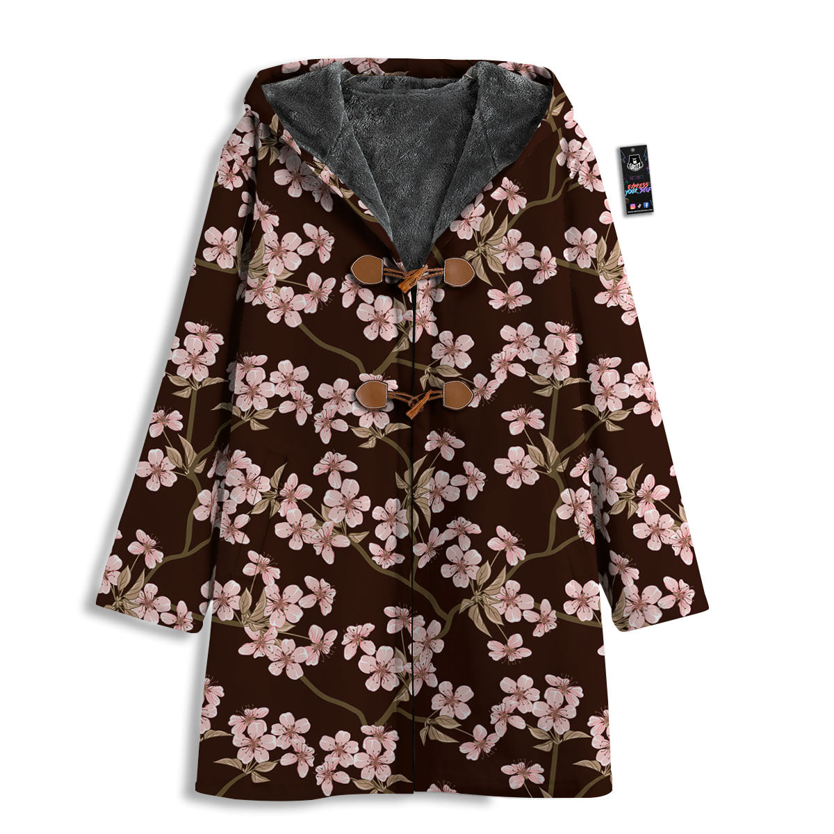Cherry Blossom Vintage Print Pattern Men's Windbreaker Jacket-grizzshop