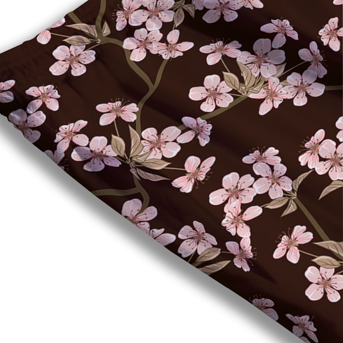 Cherry Blossom Vintage Print Pattern Mesh Shorts