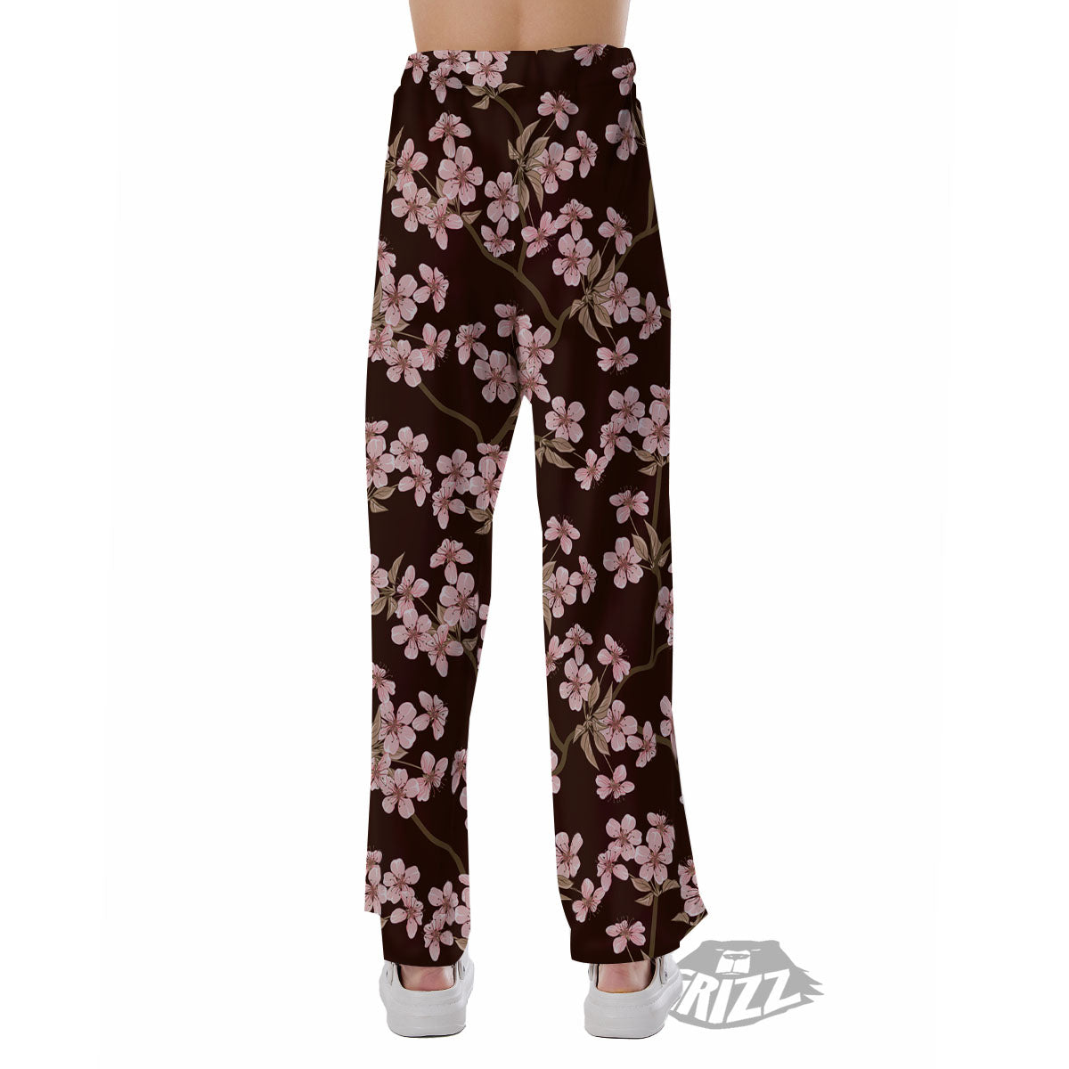 Cherry Blossom Vintage Print Pattern Pajama Pants-grizzshop