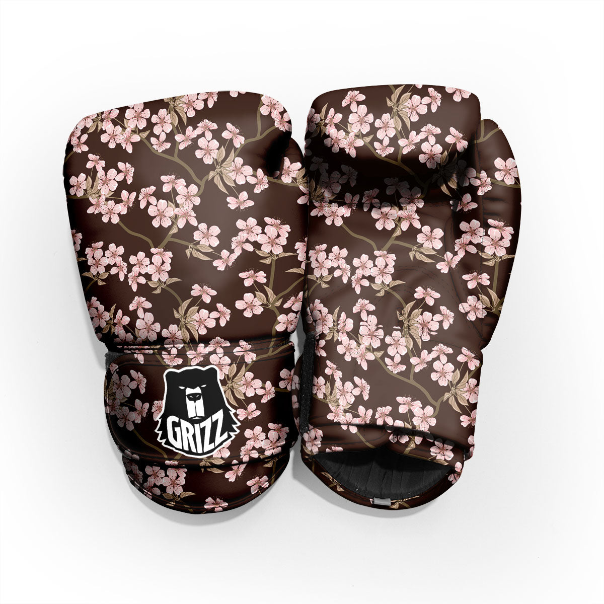 Cherry Blossom Vintage Print Pattern Pro Boxing Glove