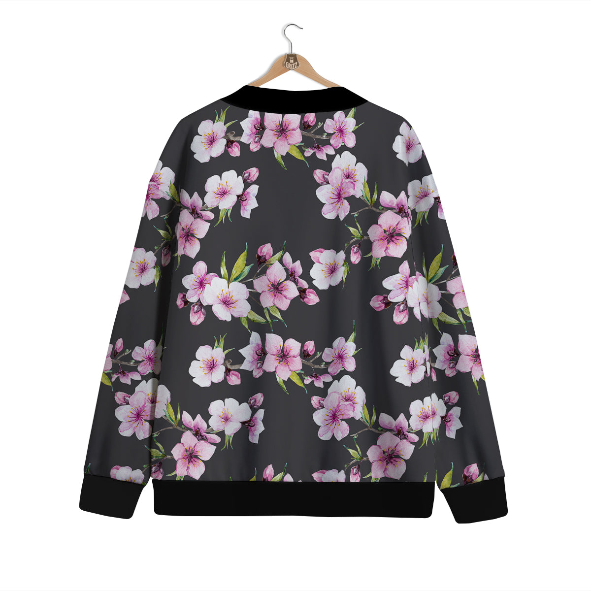 Cherry Blossom Watercolor Print Pattern Cardigan-grizzshop