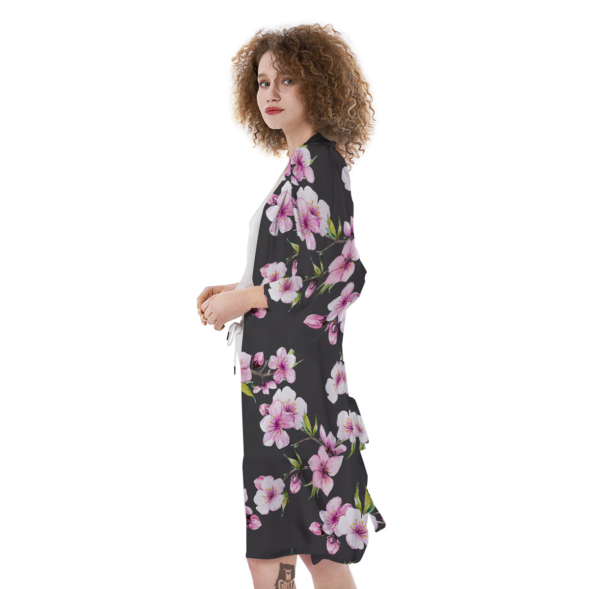 Cherry Blossom Watercolor Print Pattern Kimono-grizzshop