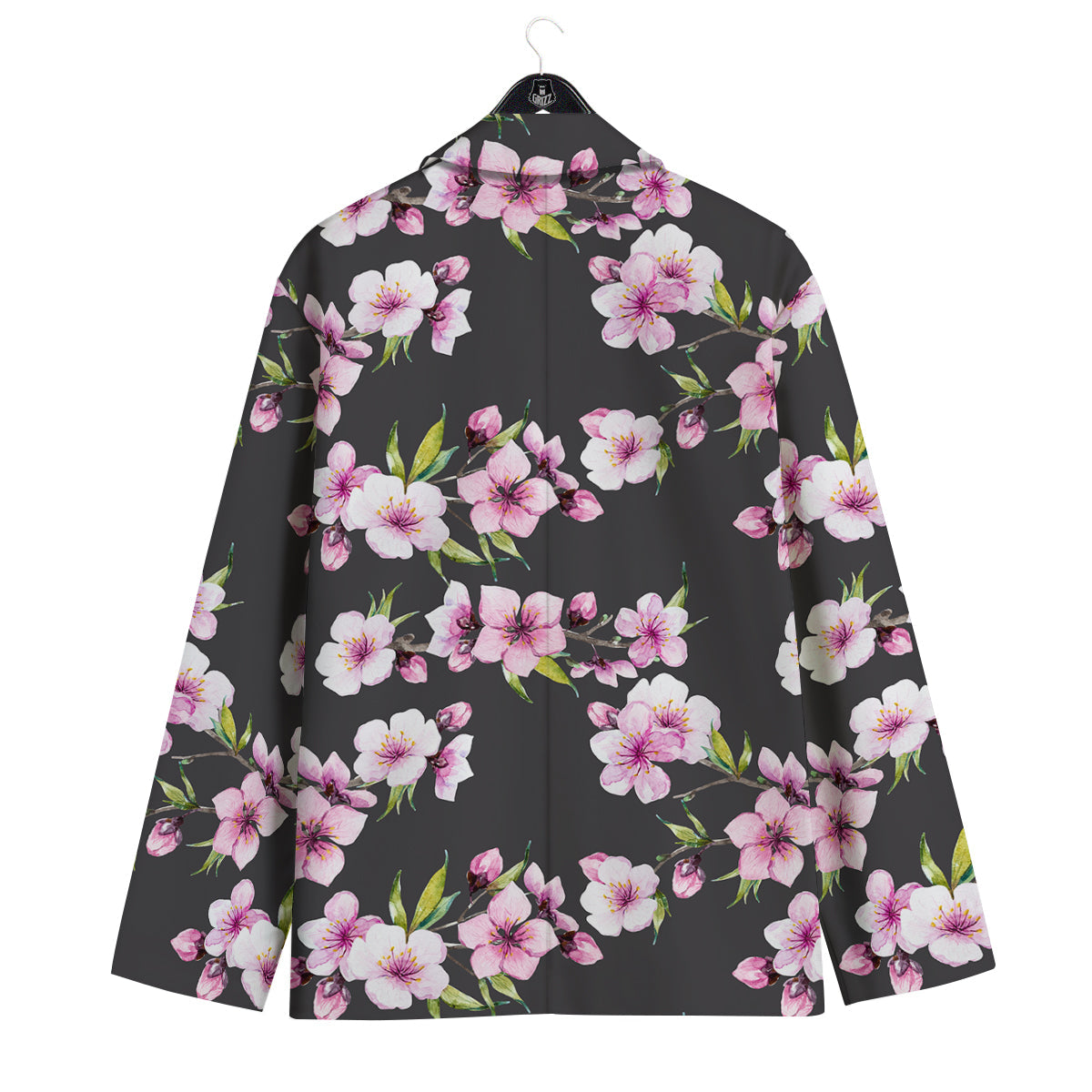 Cherry Blossom Watercolor Print Pattern Men's Sport Coat-grizzshop