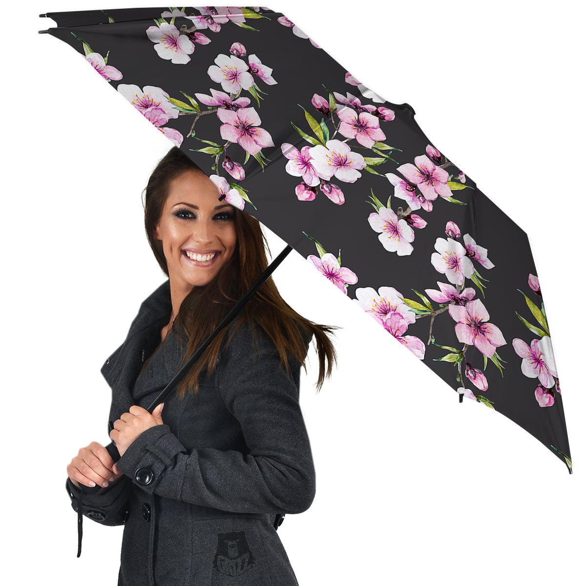 Cherry Blossom Watercolor Print Pattern Umbrella-grizzshop