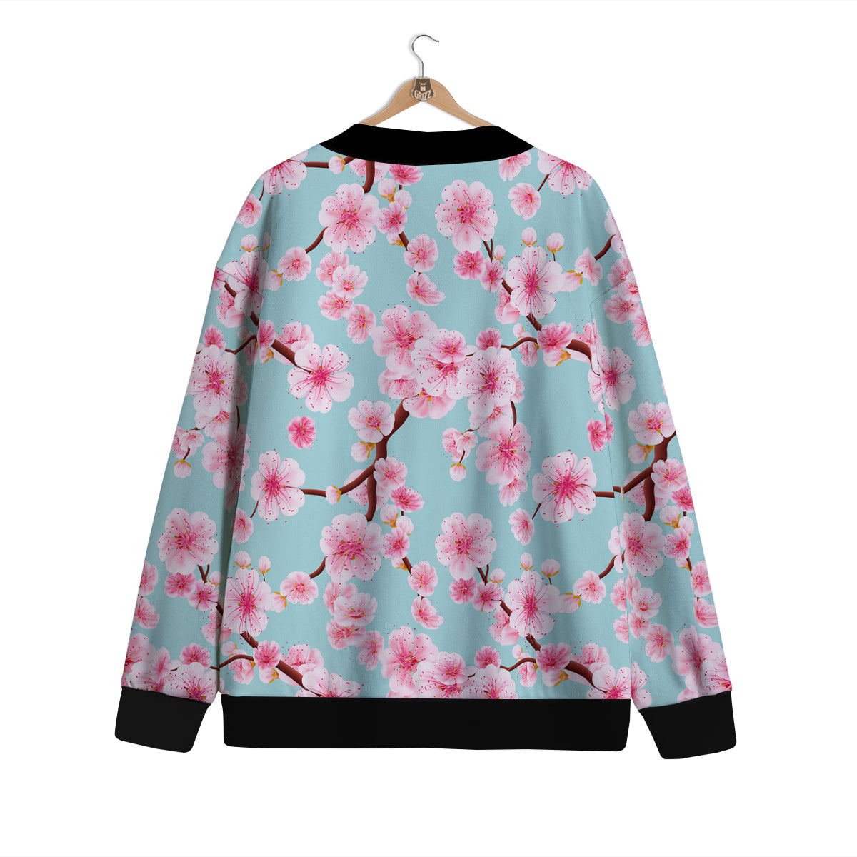 Cherry Blossom White Print Pattern Cardigan-grizzshop