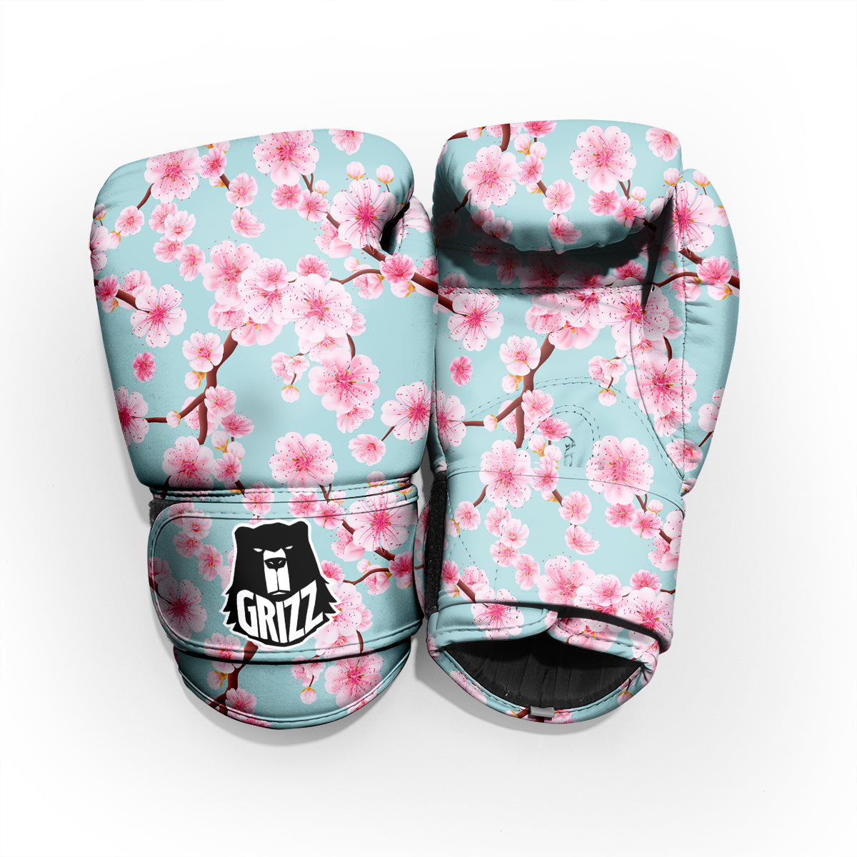 Cherry Blossom White Print Pattern Pro Boxing Glove