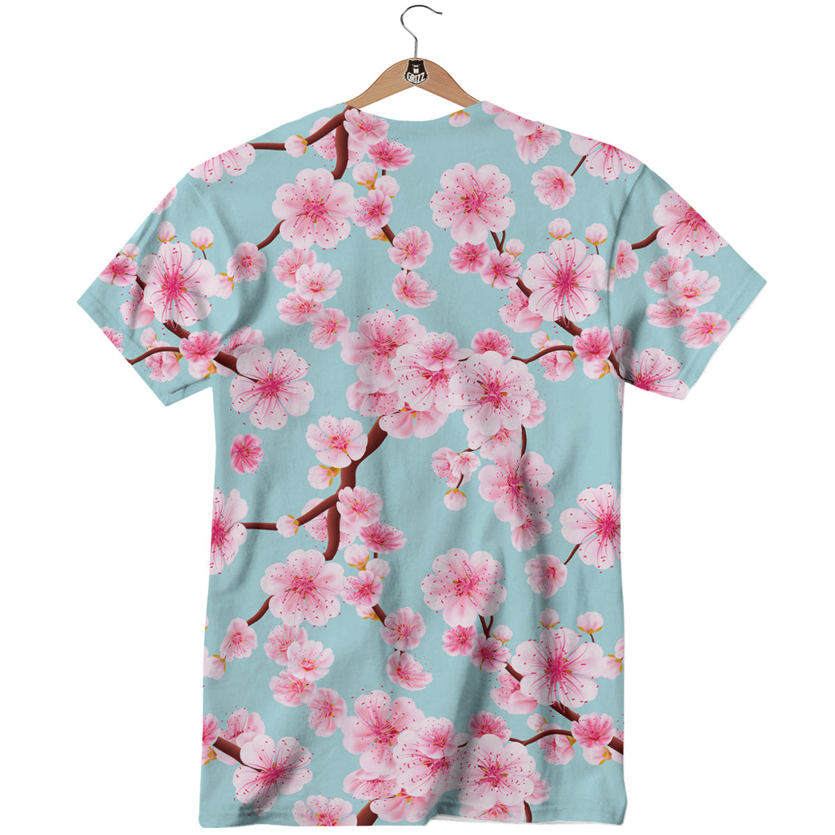 Cherry Blossom White Print Pattern T-Shirt-grizzshop