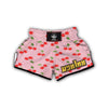 Cherry Heart Dot Pattern Print Muay Thai Boxing Shorts-grizzshop