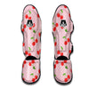 Cherry Heart Dot Pattern Print Muay Thai Shin Guards-grizzshop