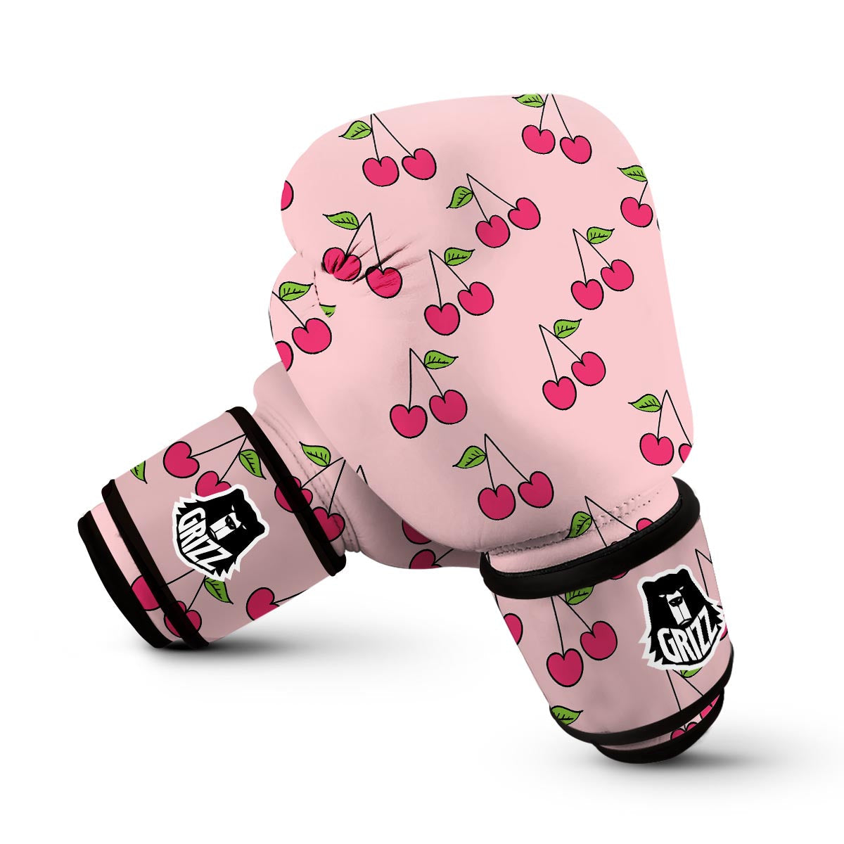 Cherry Pattern Print Boxing Gloves-grizzshop