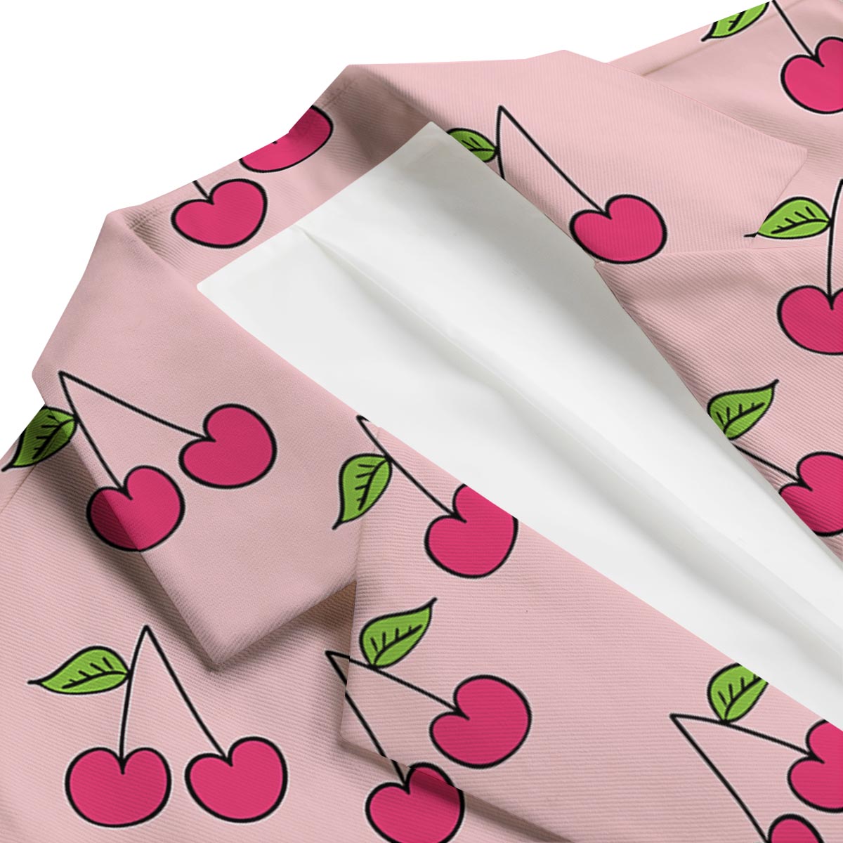 Cherry Pattern Print Men's Blazer-grizzshop