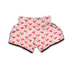 Cherry Pink Pattern Print Muay Thai Boxing Shorts-grizzshop