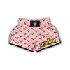 Cherry Pink Pattern Print Muay Thai Boxing Shorts-grizzshop