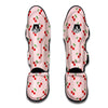 Cherry Pink Pattern Print Muay Thai Shin Guards-grizzshop