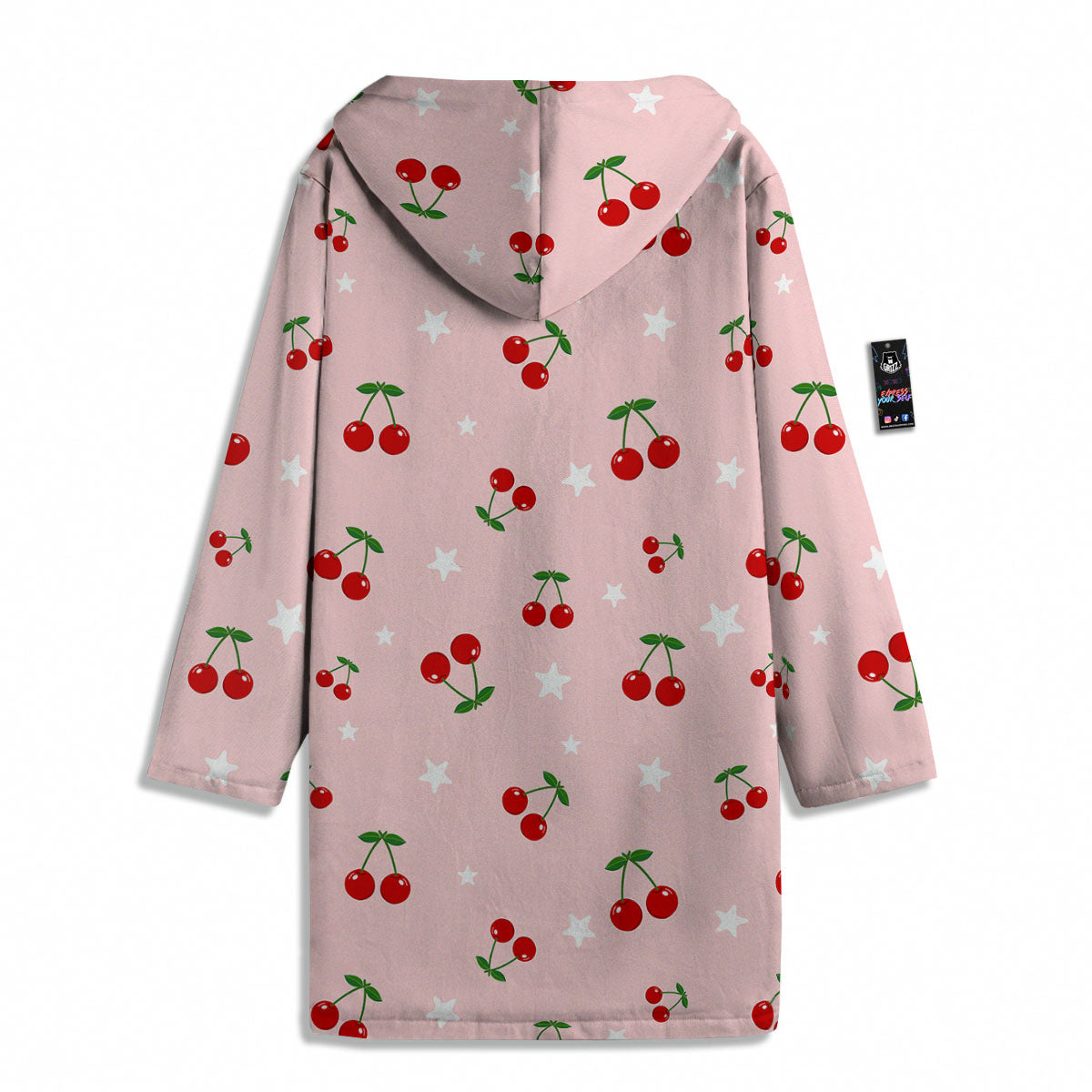 Cherry Pink Print Pattern Men's Windbreaker Jacket-grizzshop