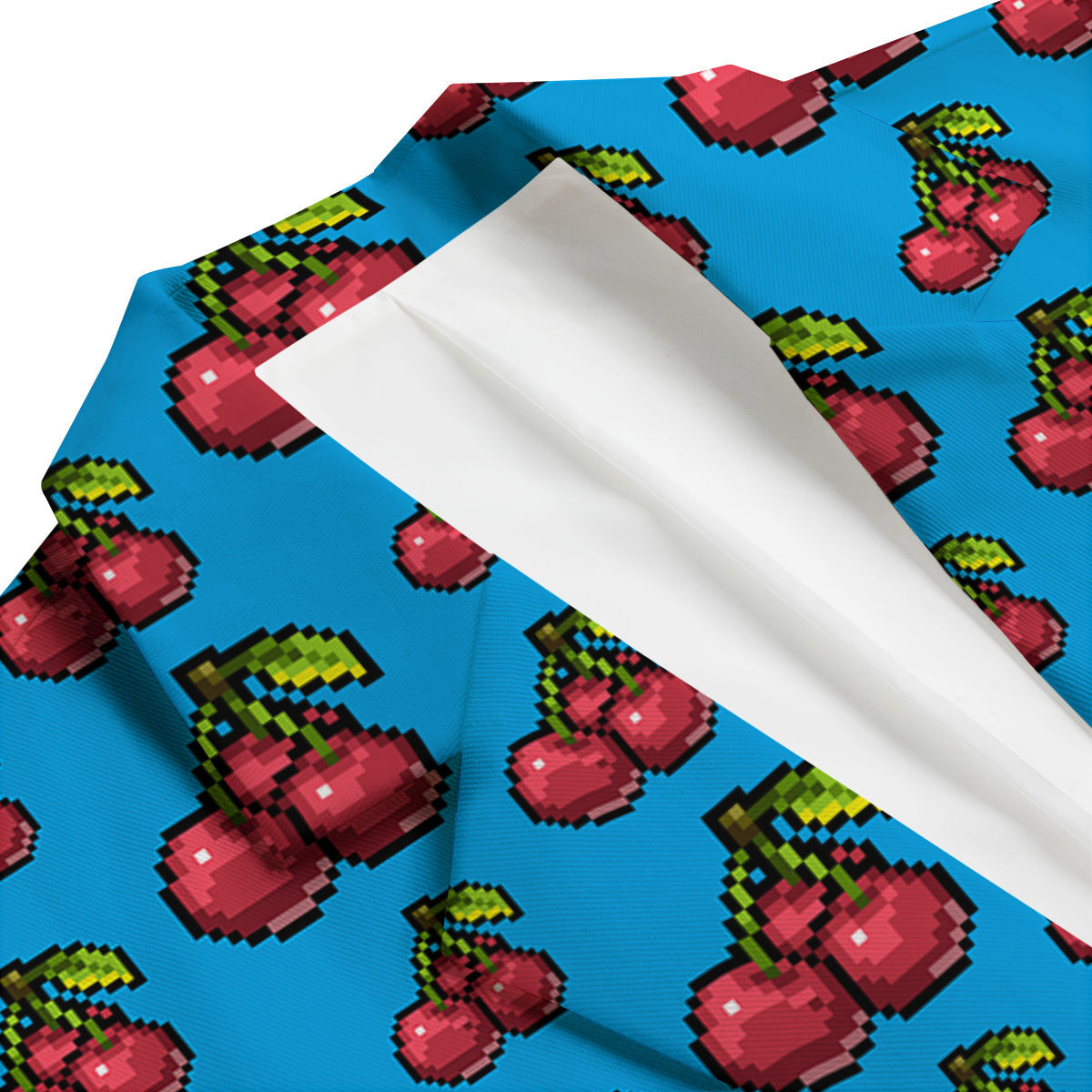 Cherry Pixel Print Pattern Men's Blazer-grizzshop