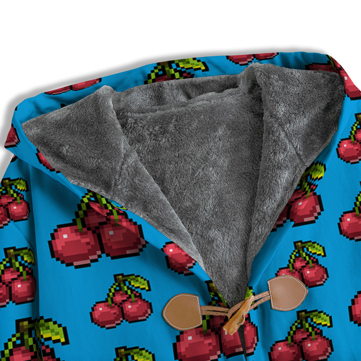 Cherry Pixel Print Pattern Men's Windbreaker Jacket-grizzshop