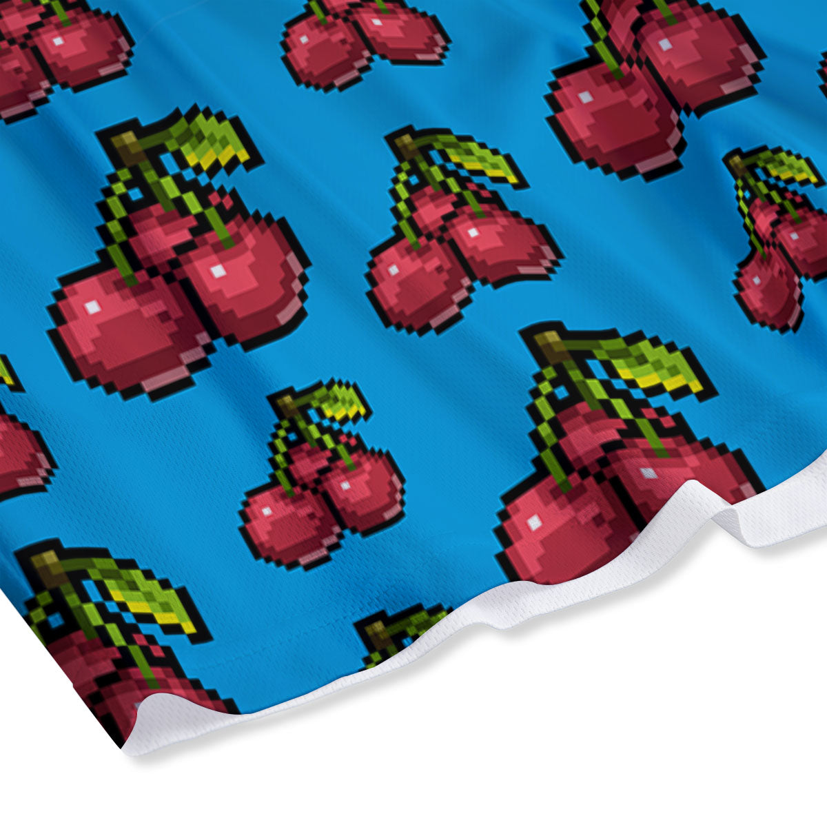 Cherry Pixel Print Pattern Mesh Shorts-grizzshop
