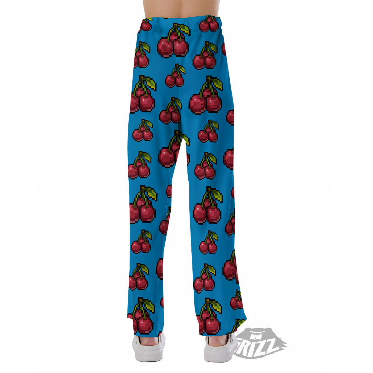 Cherry Pixel Print Pattern Pajama Pants-grizzshop